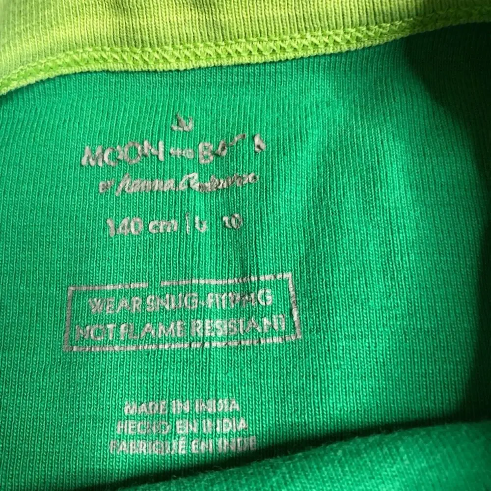 Hanna Andersson Moon and Back green dinosaur pajamas size 140 or US 10